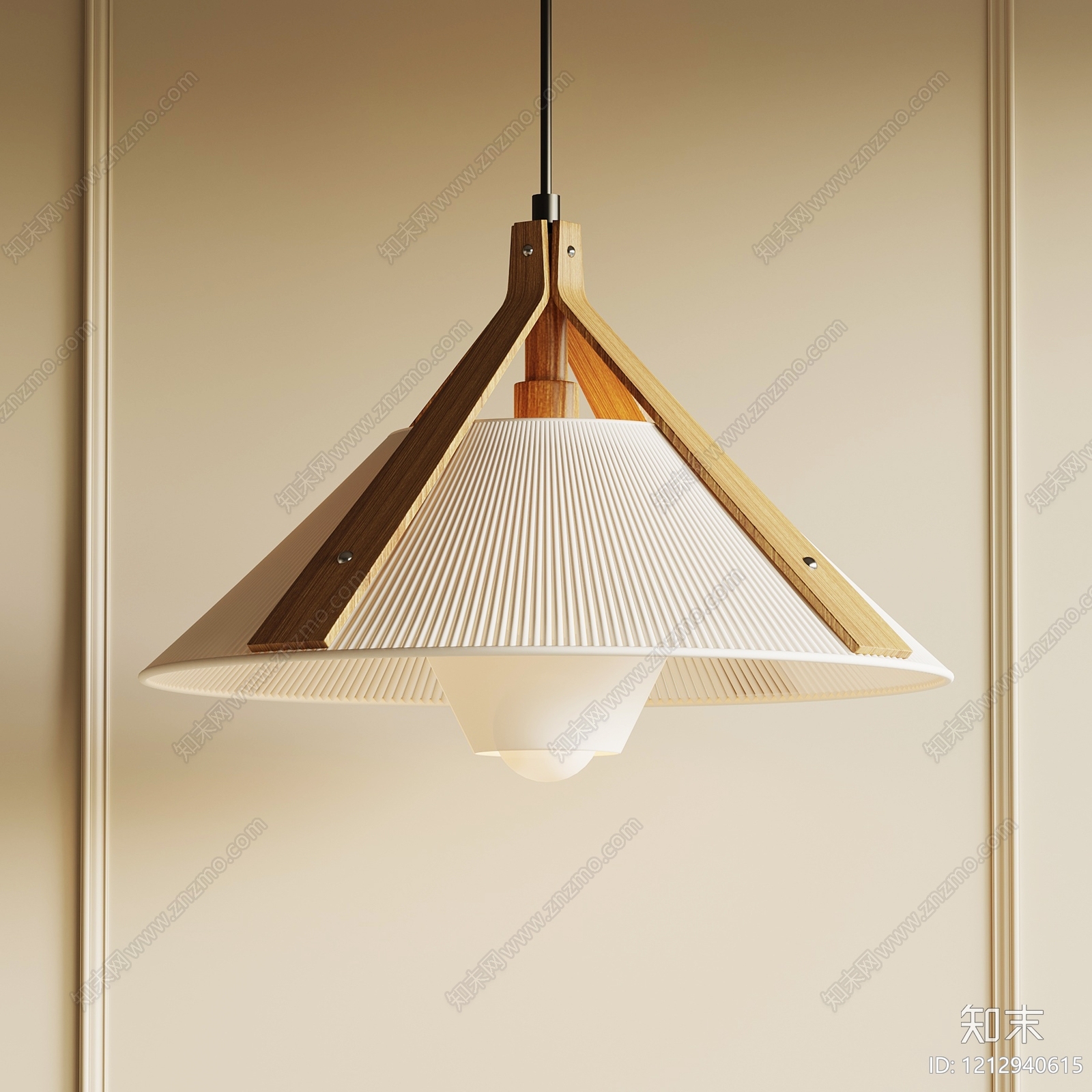 原木风儿童房吊灯3D模型下载【ID:1212940615】