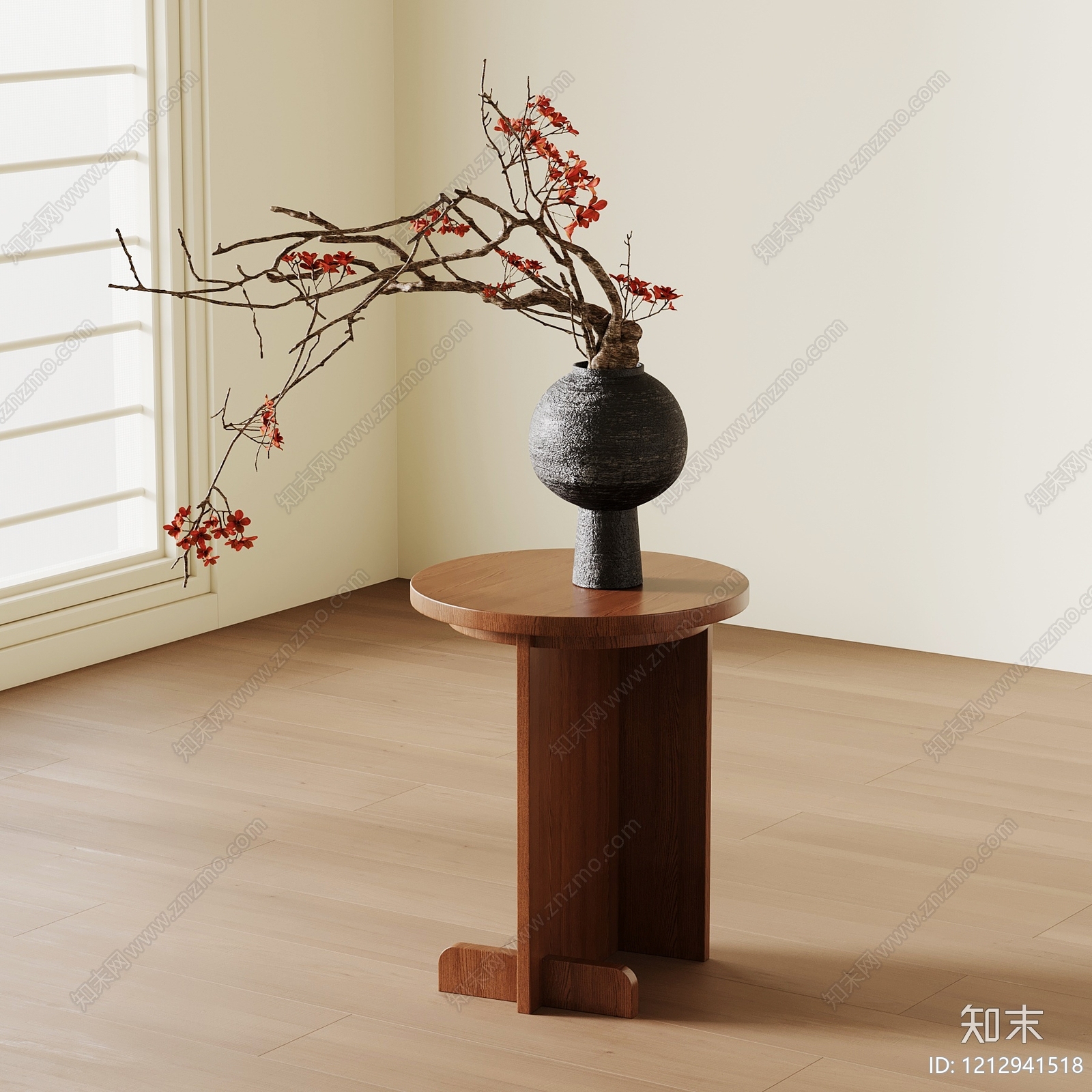 禅意边几SU模型下载【ID:1212941518】