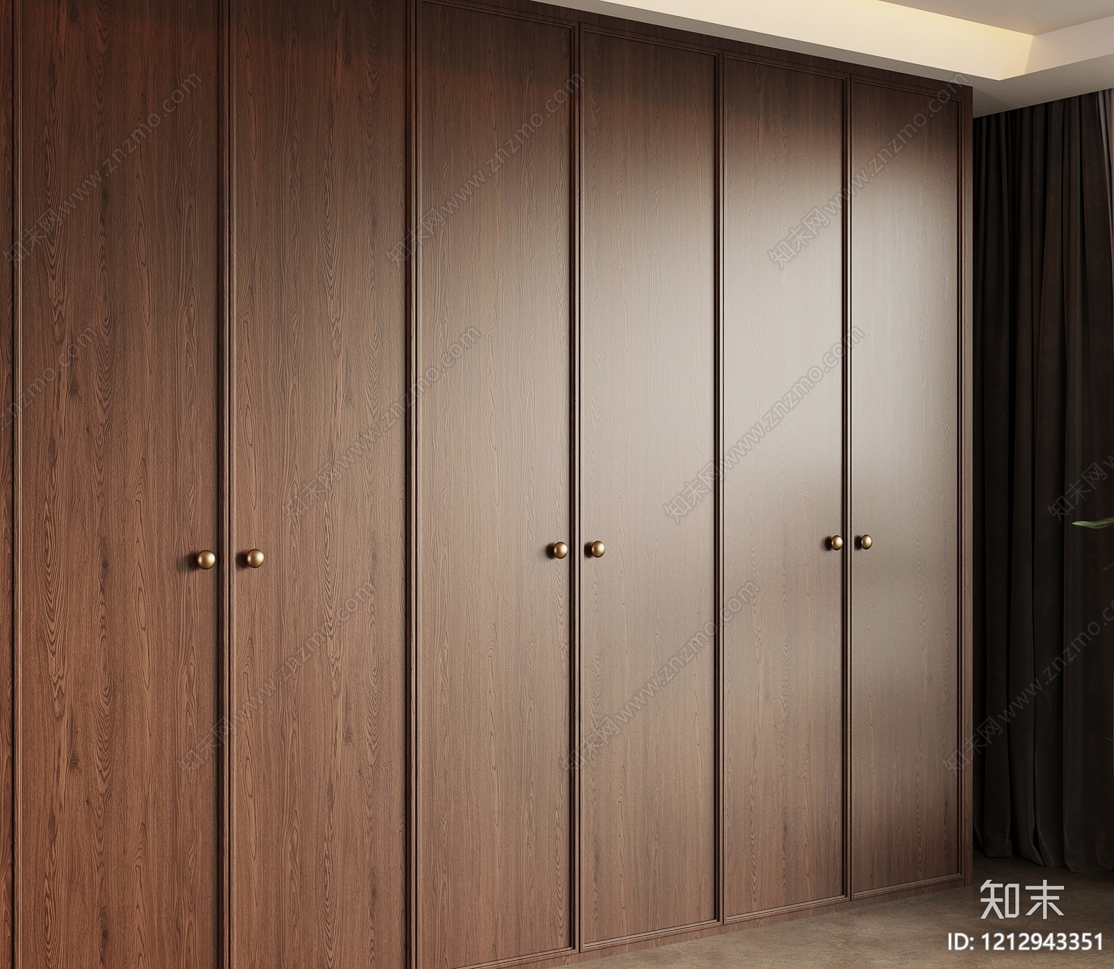 中古风衣柜SU模型下载【ID:1212943351】