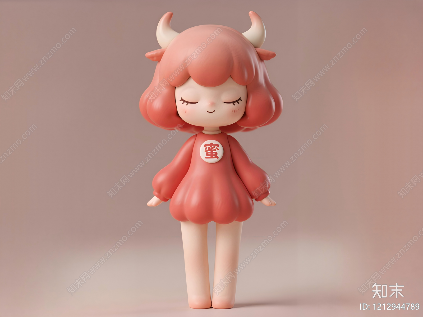 奶油风雕塑摆件3D模型下载【ID:1212944789】