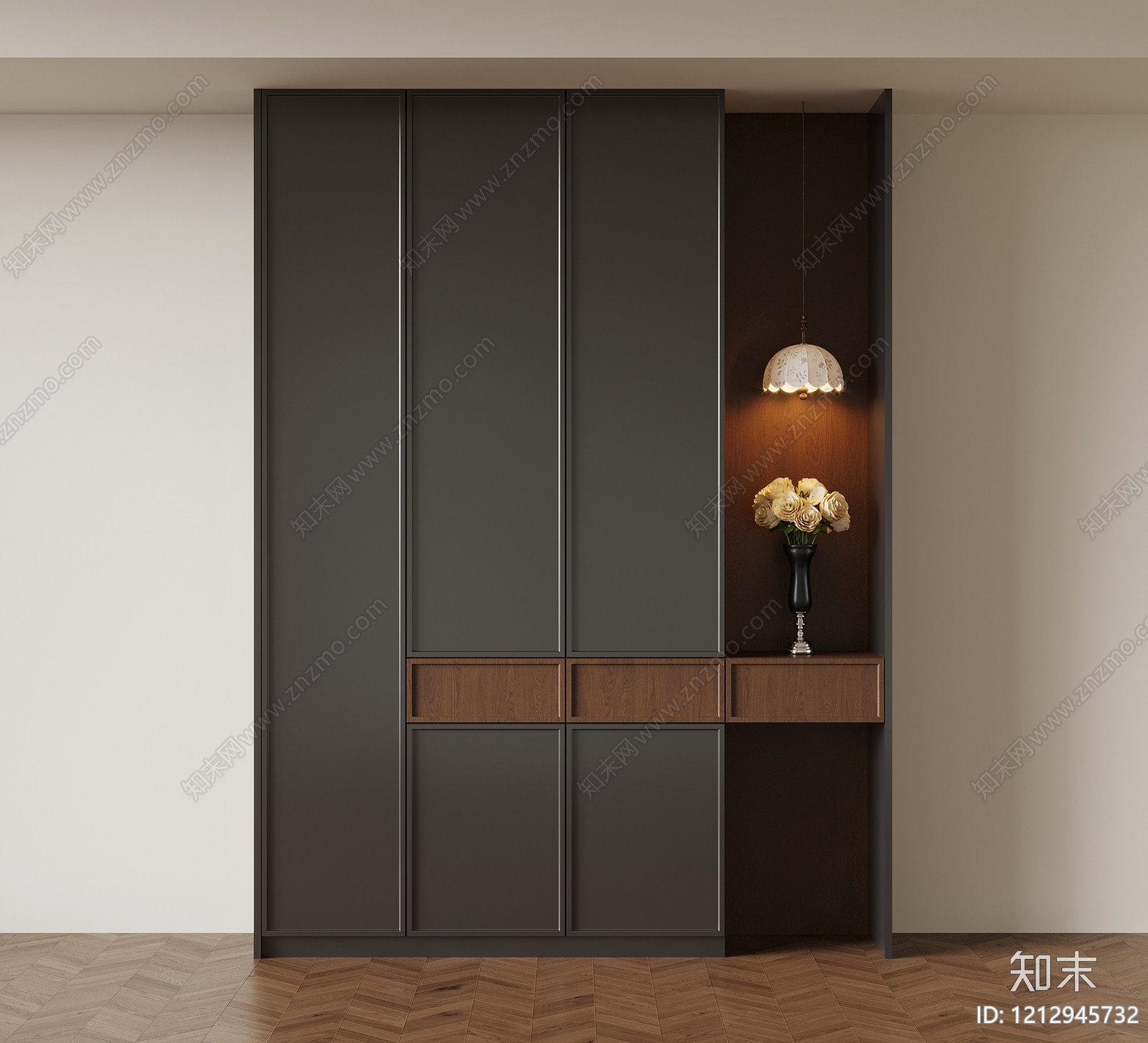 中古风衣柜SU模型下载【ID:1212945732】