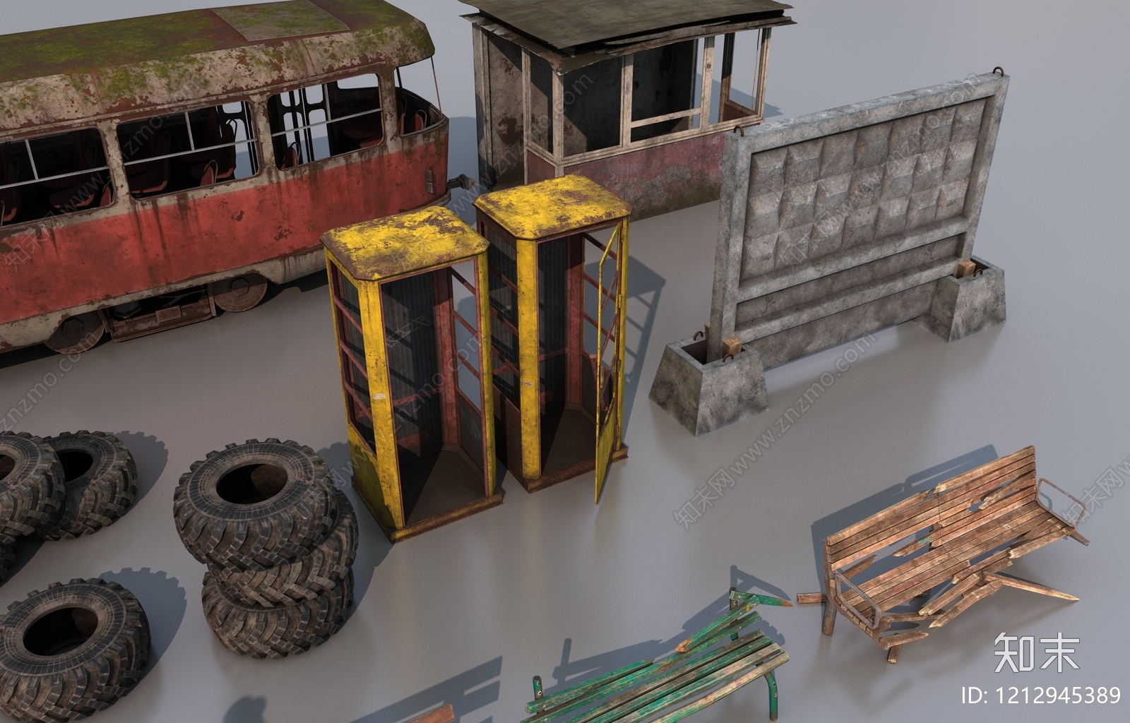 废土风其他局部构件3D模型下载【ID:1212945389】