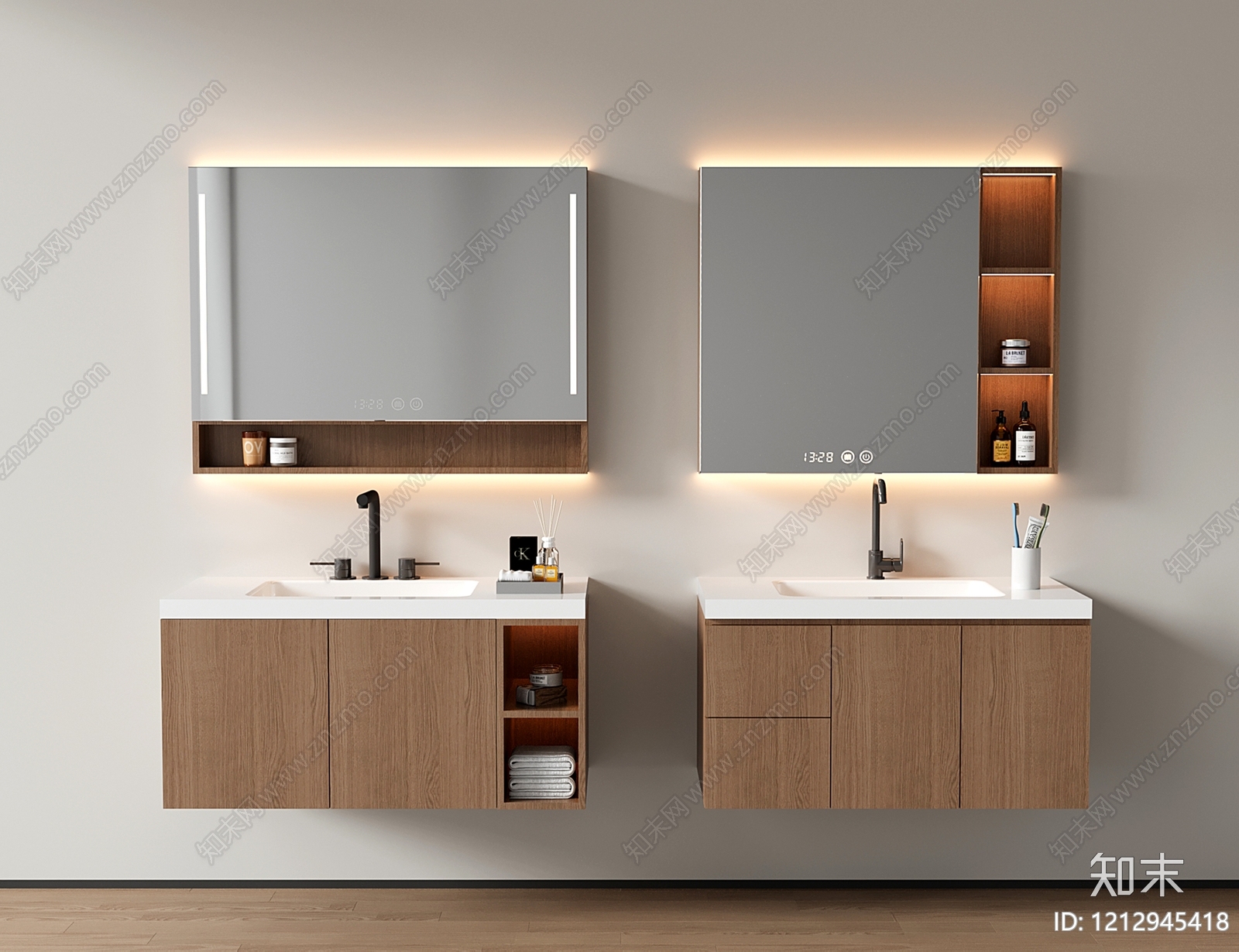 现代简约浴室柜3D模型下载【ID:1212945418】