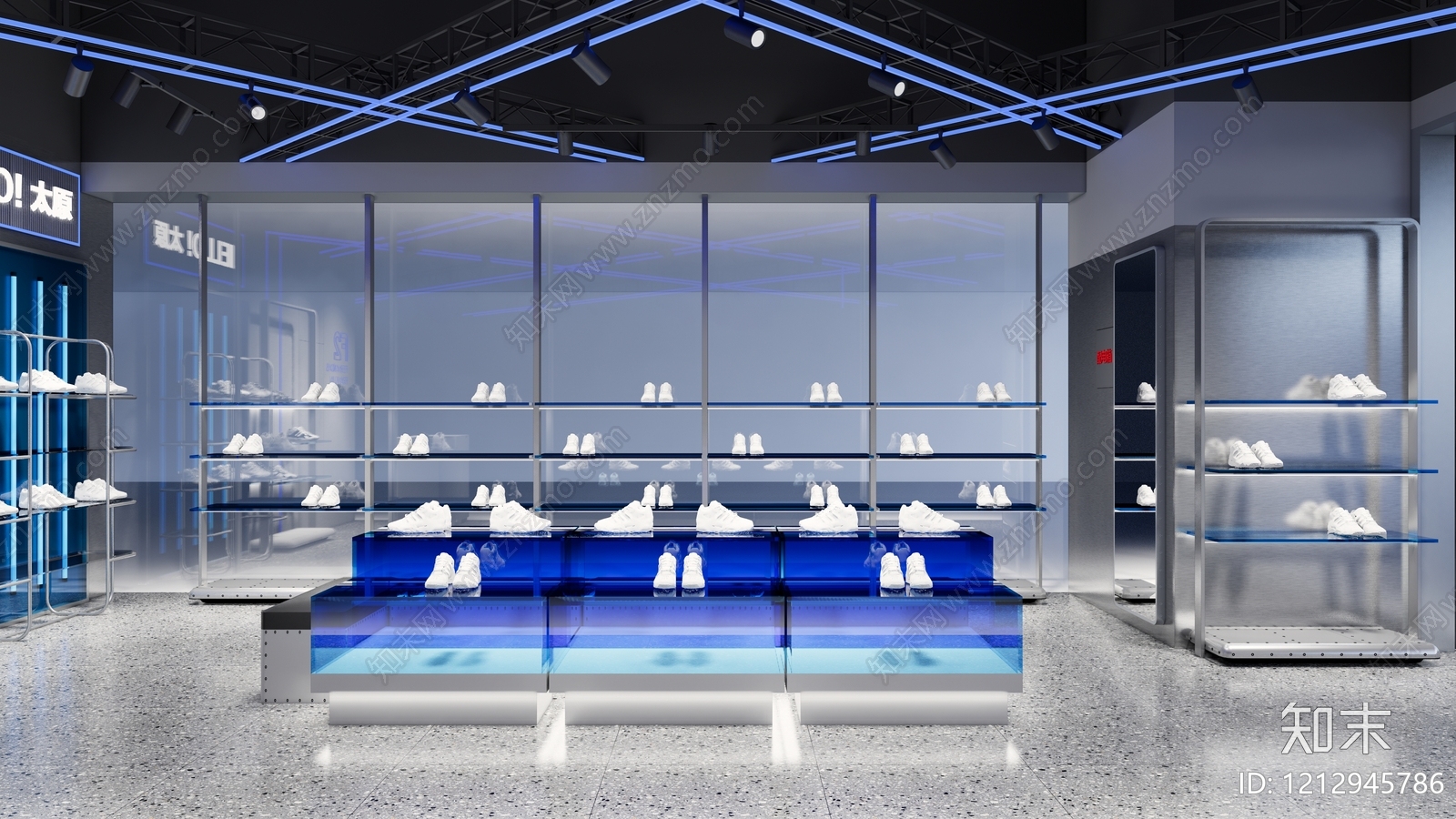 现代鞋店cad施工图下载【ID:1212945786】