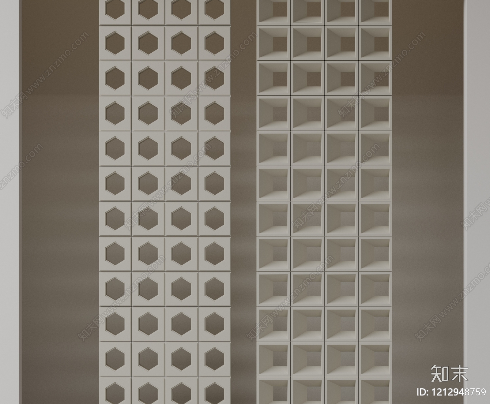 极简隔断3D模型下载【ID:1212948759】