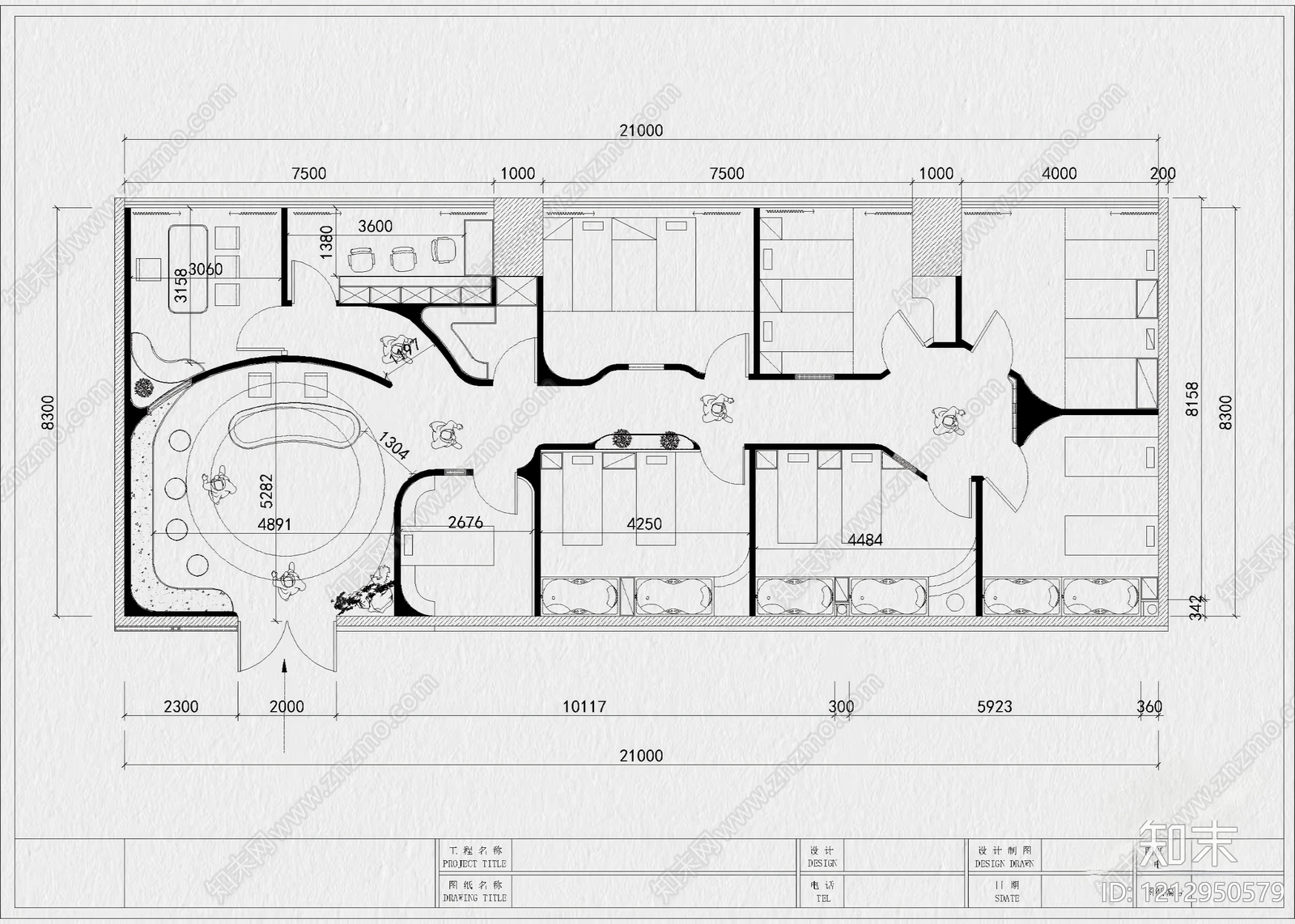 13套采耳店SPA会所按摩店足浴店CAD平面布置图cad施工图下载【ID:1212950579】