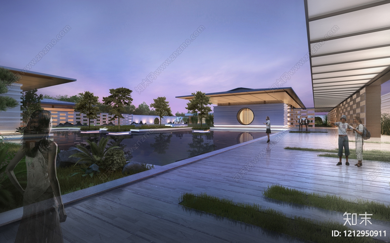 新中式庭院3D模型下载【ID:1212950911】