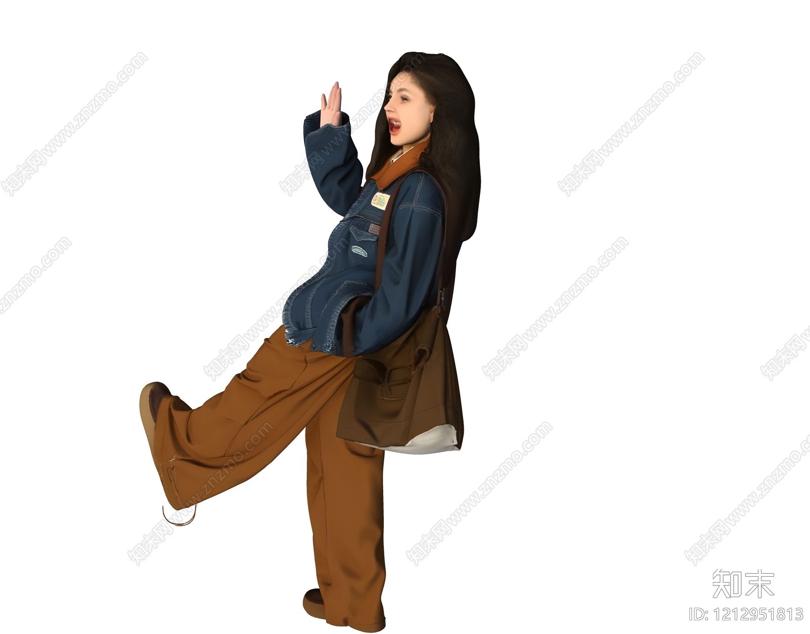 复古女人SU模型下载【ID:1212951813】