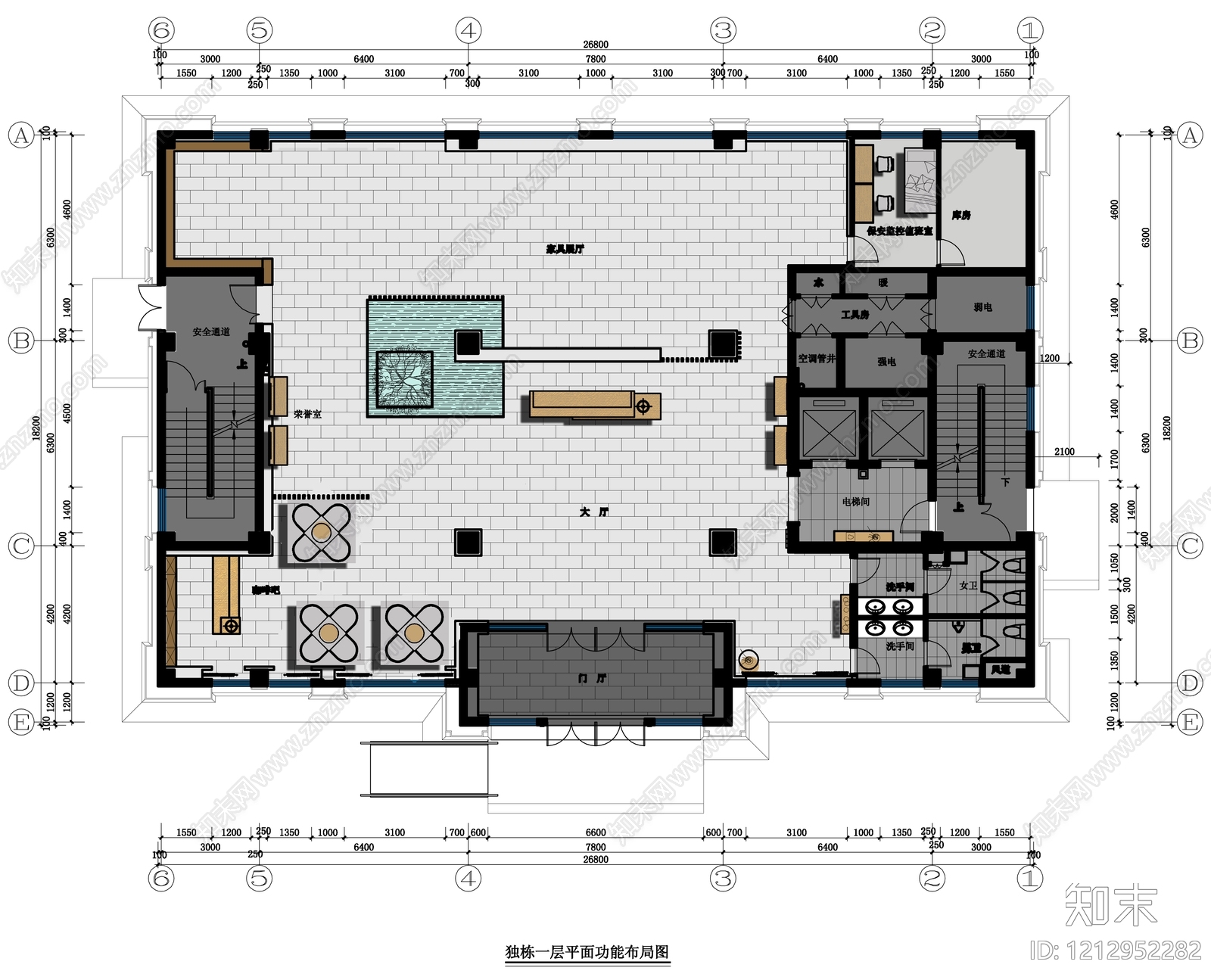 新中式整体办公空间施工图下载【ID:1212952282】