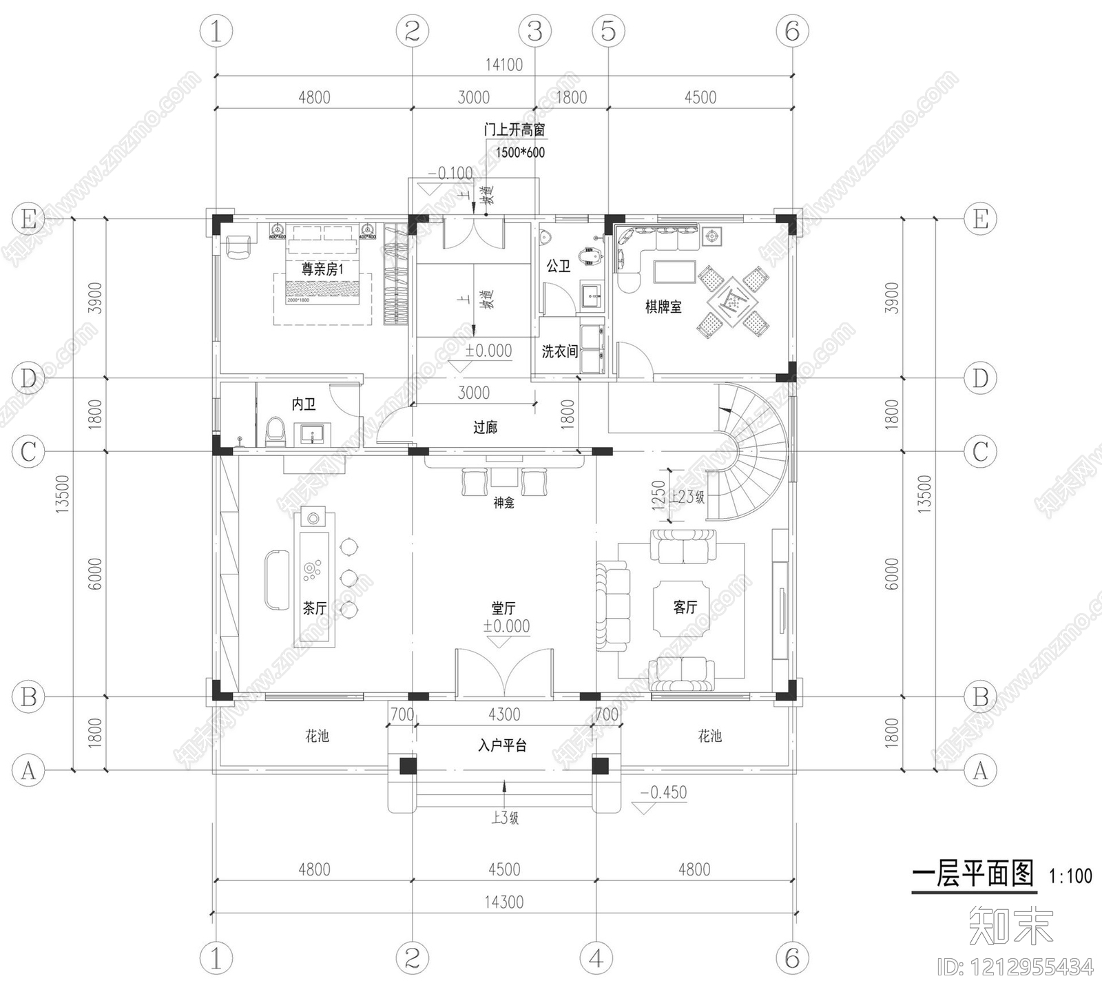 别墅cad施工图下载【ID:1212955434】