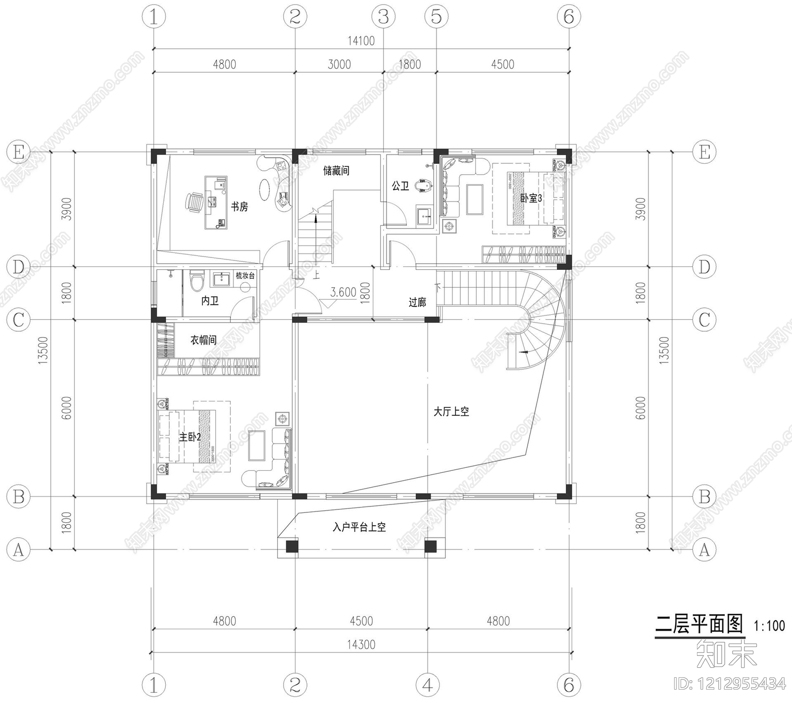 别墅cad施工图下载【ID:1212955434】