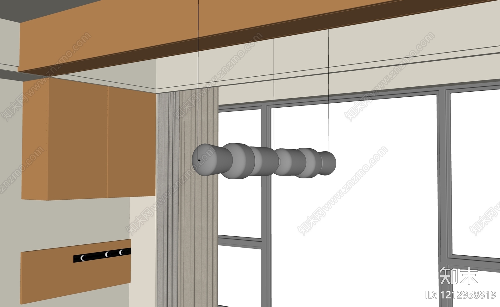 现代简约吊灯SU模型下载【ID:1212958819】
