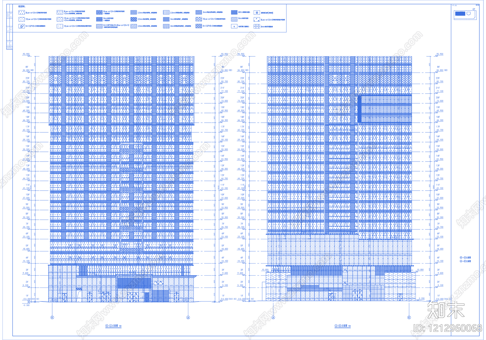 现代办公楼建筑施工图下载【ID:1212960068】