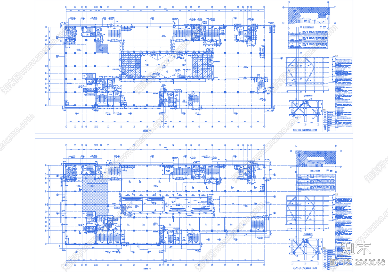 现代办公楼建筑cad施工图下载【ID:1212960068】