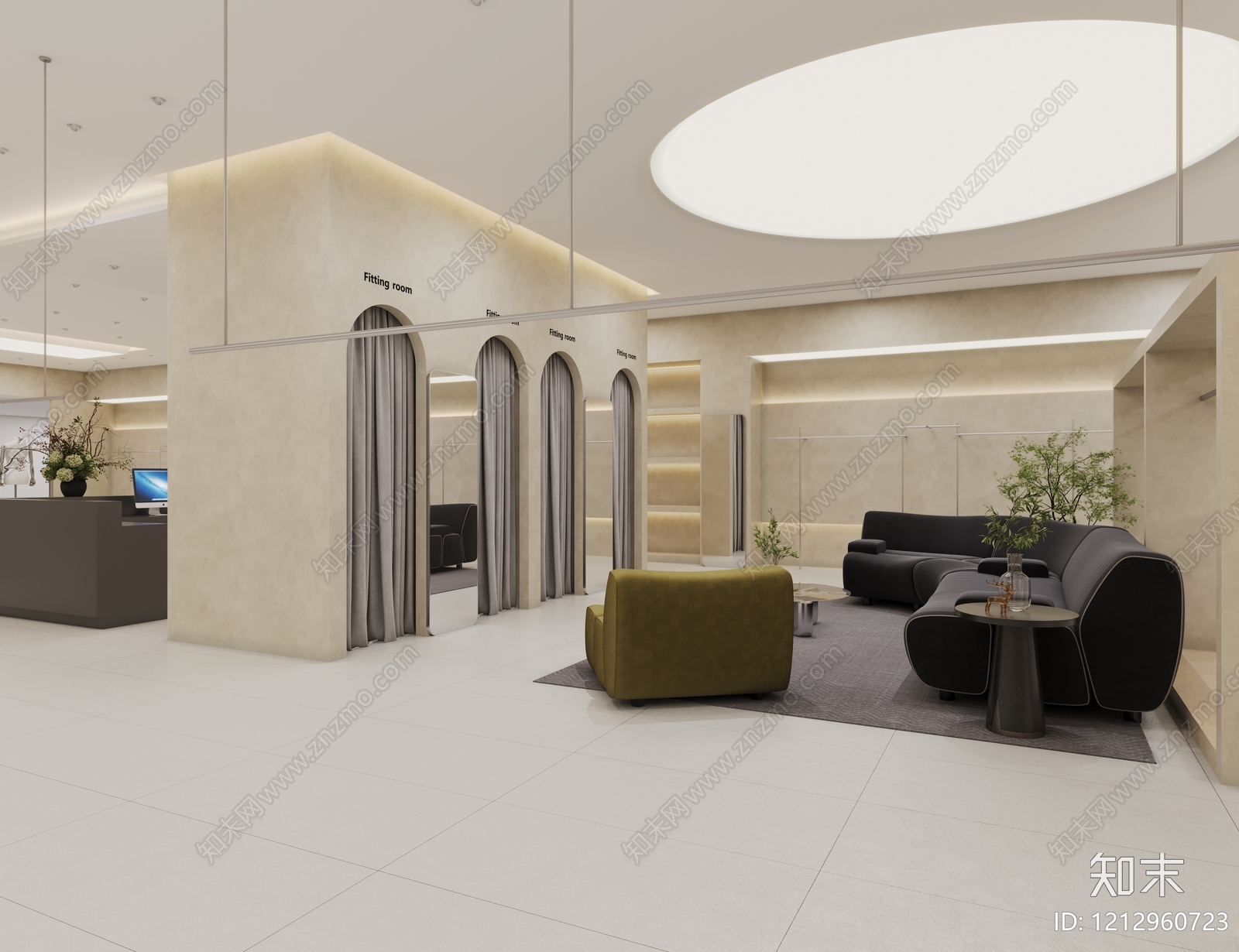 奶油风服装店3D模型下载【ID:1212960723】
