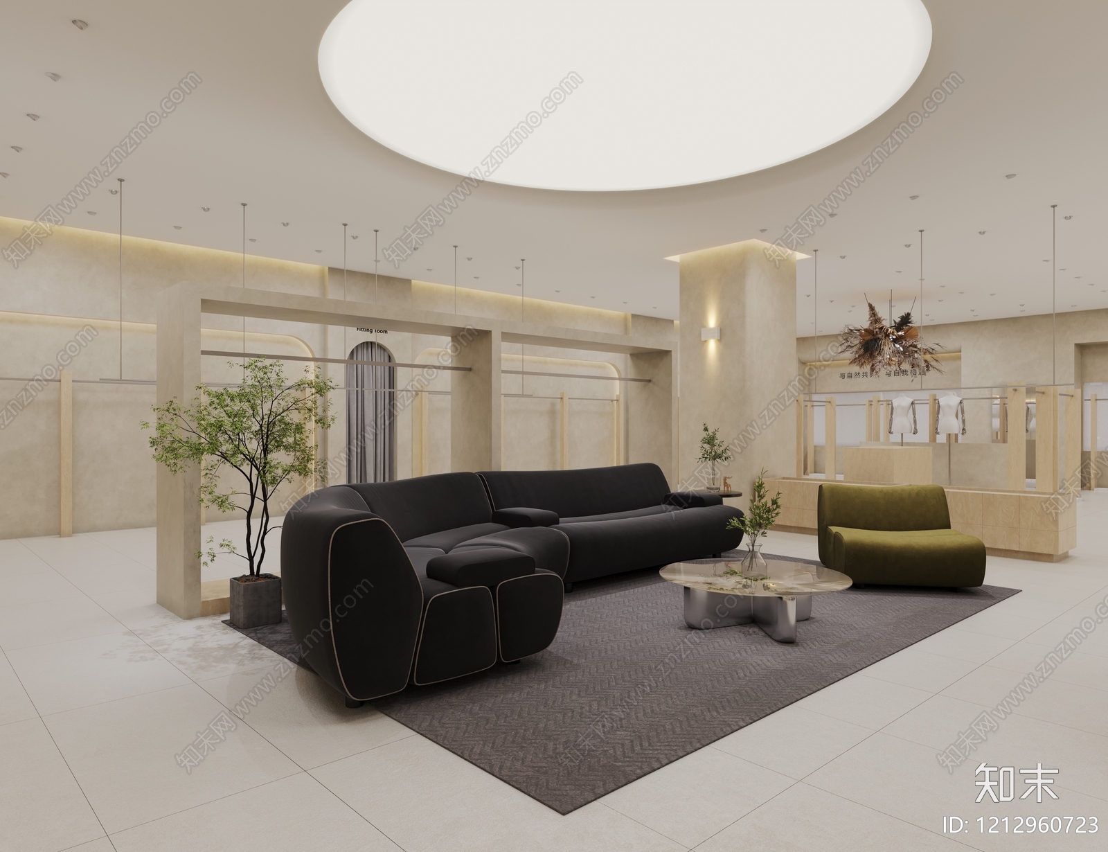 奶油风服装店3D模型下载【ID:1212960723】