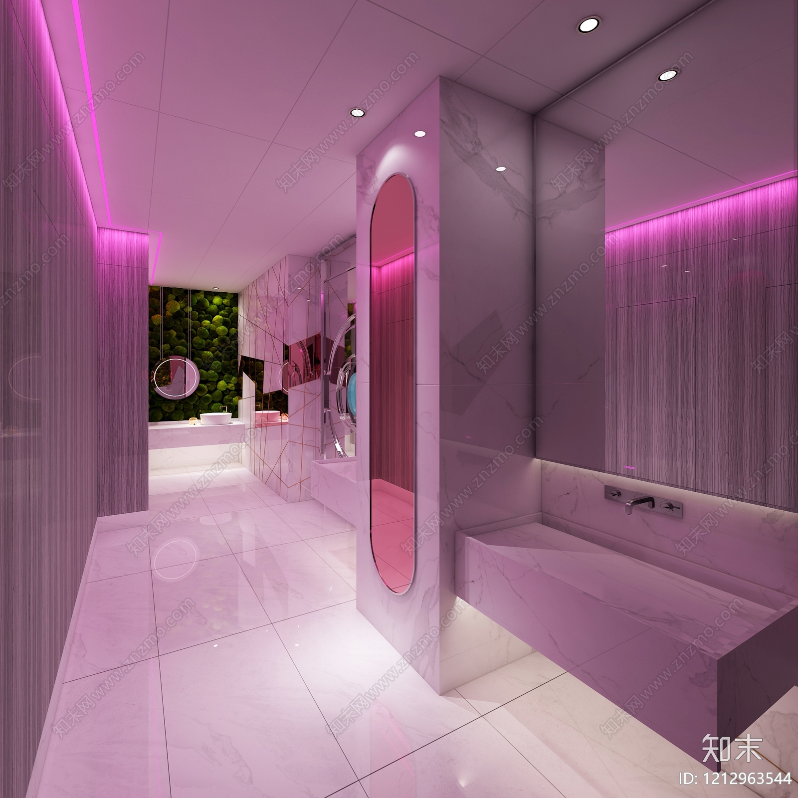 赛博朋克风公共卫生间3D模型下载【ID:1212963544】