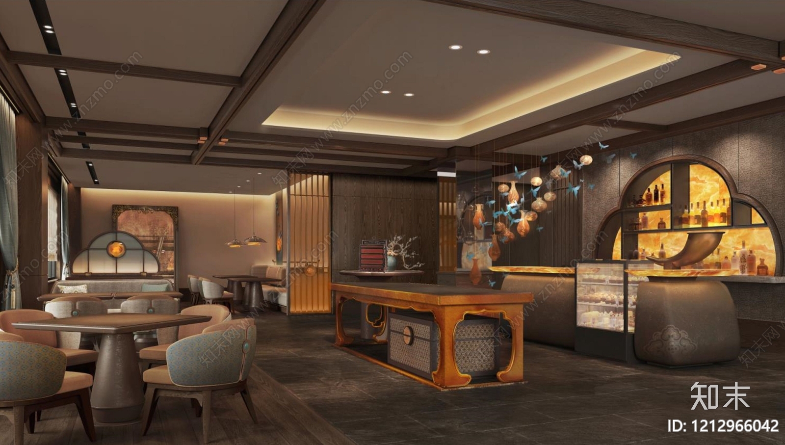 新中式酒店民宿软装下载【ID:1212966042】