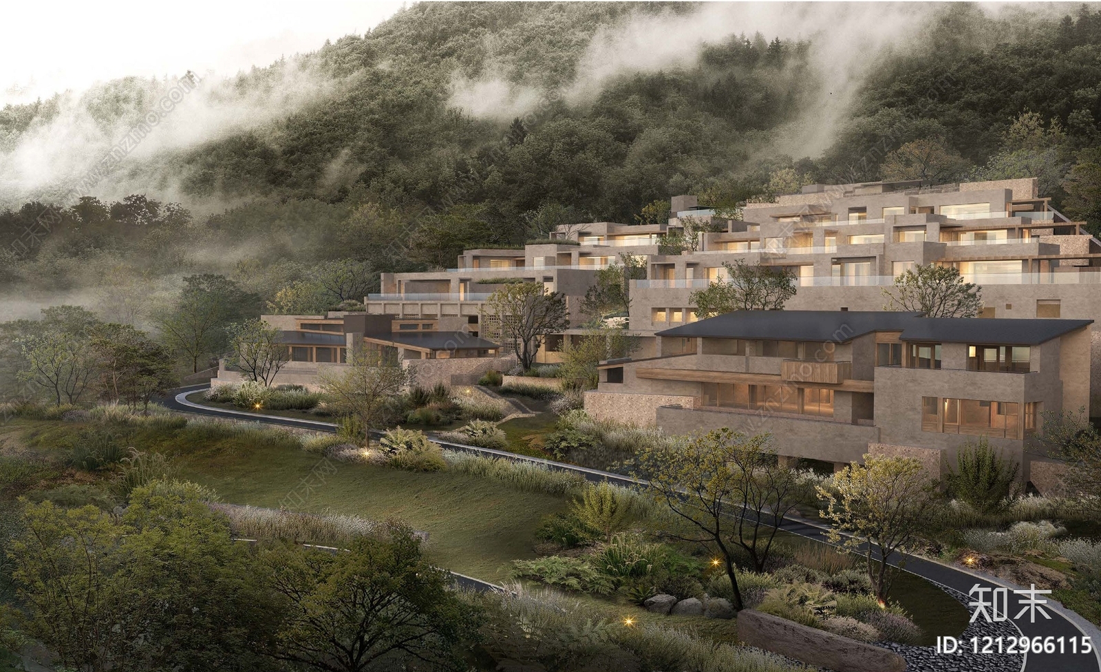 现代酒店景观下载【ID:1212966115】