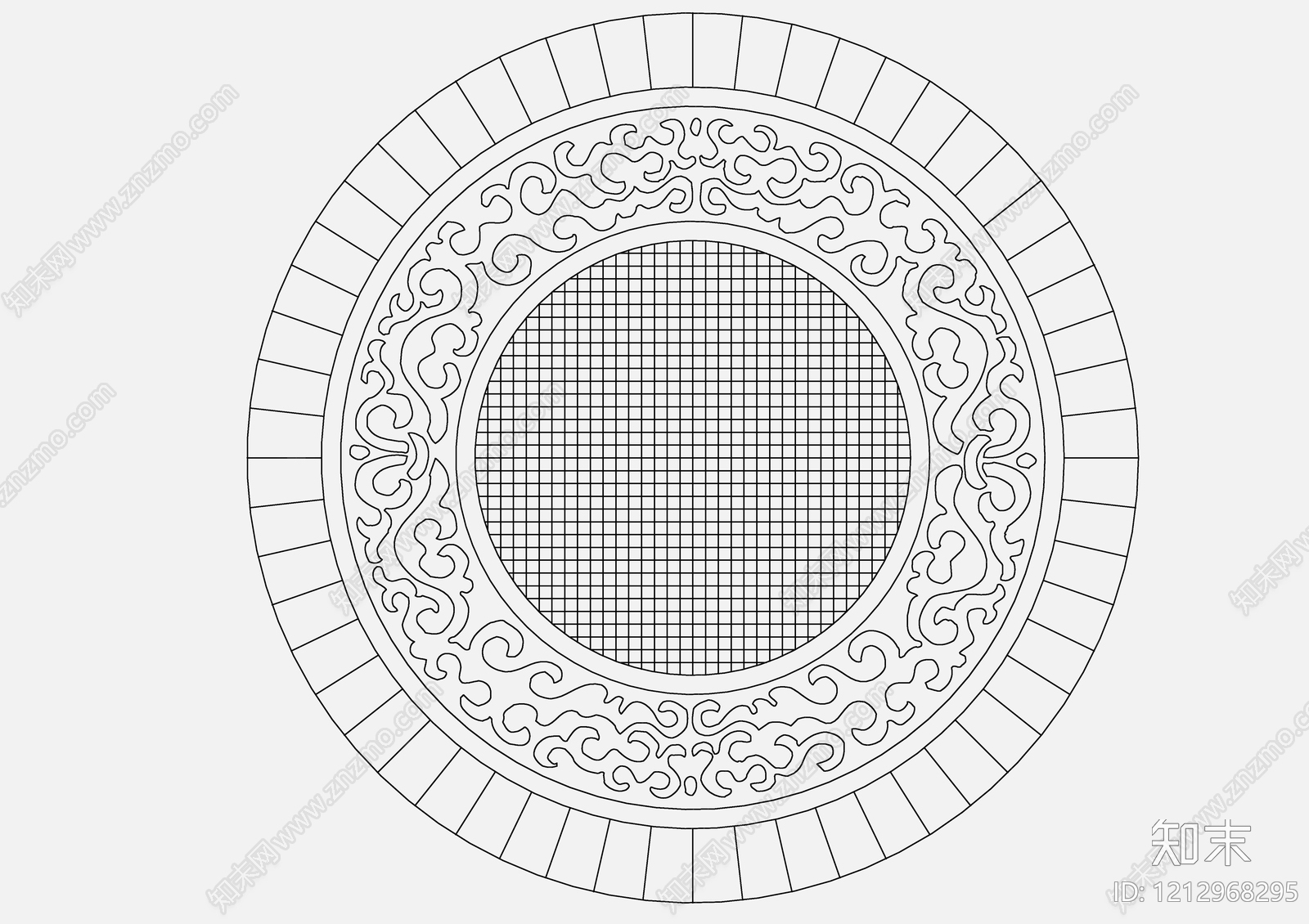新中式,欧式地面拼花CAD图纸
