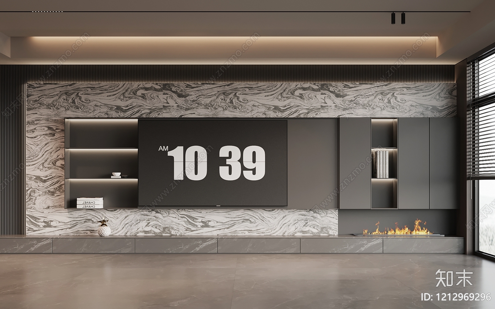 极简小户型客厅SU模型下载【ID:1212969296】