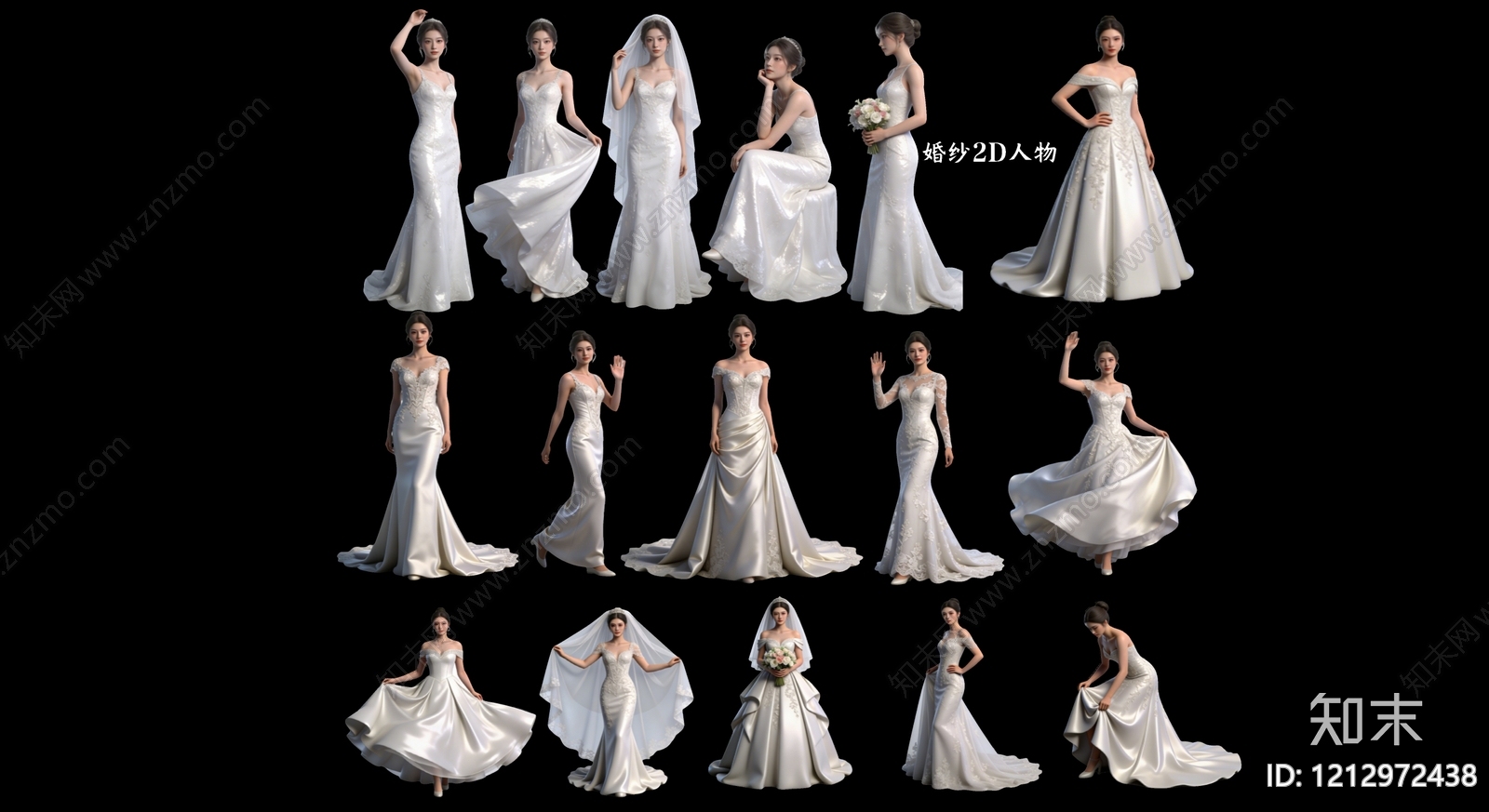 法式女人3D模型下载【ID:1212972438】
