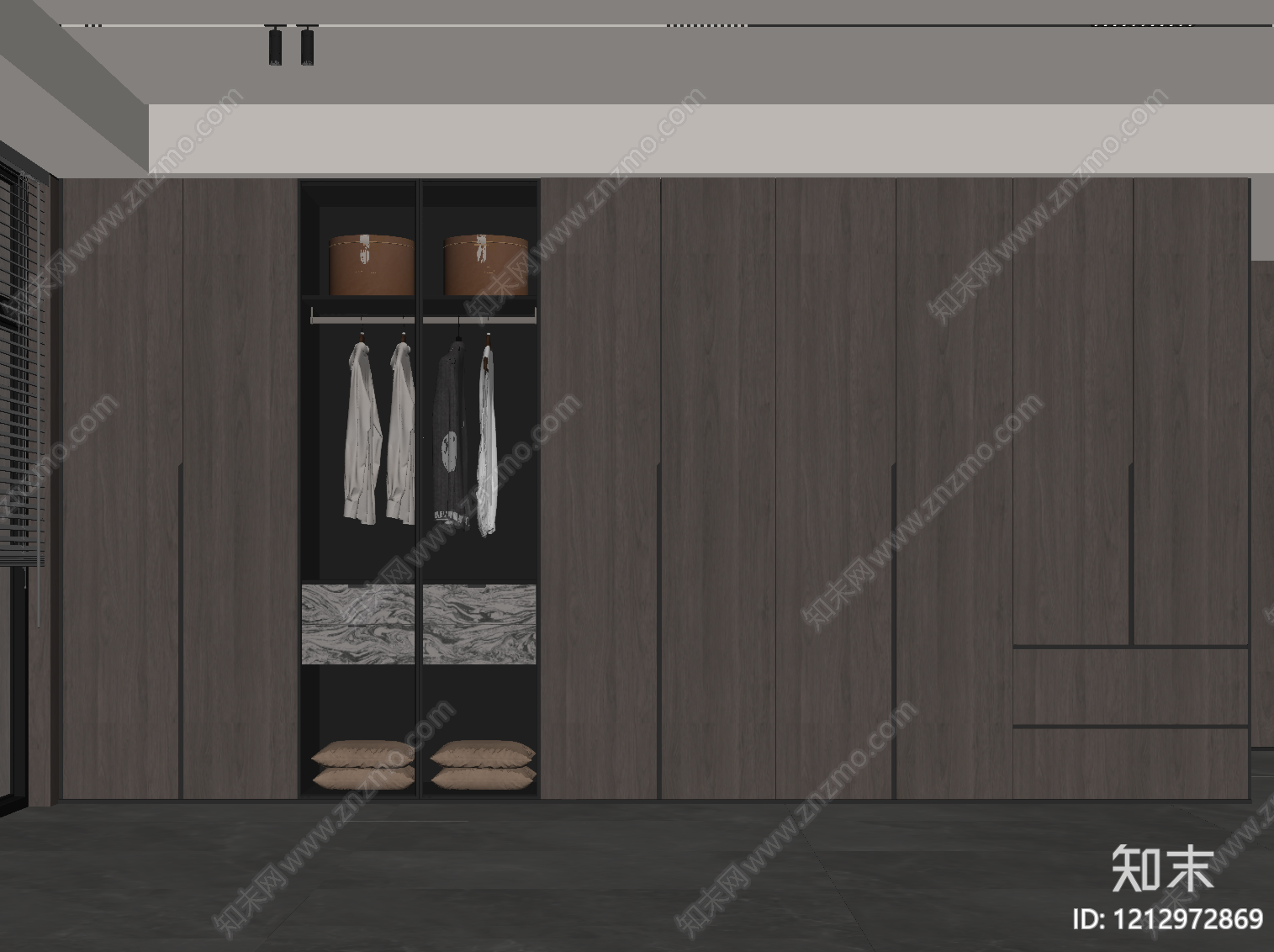 极简衣帽间SU模型下载【ID:1212972869】