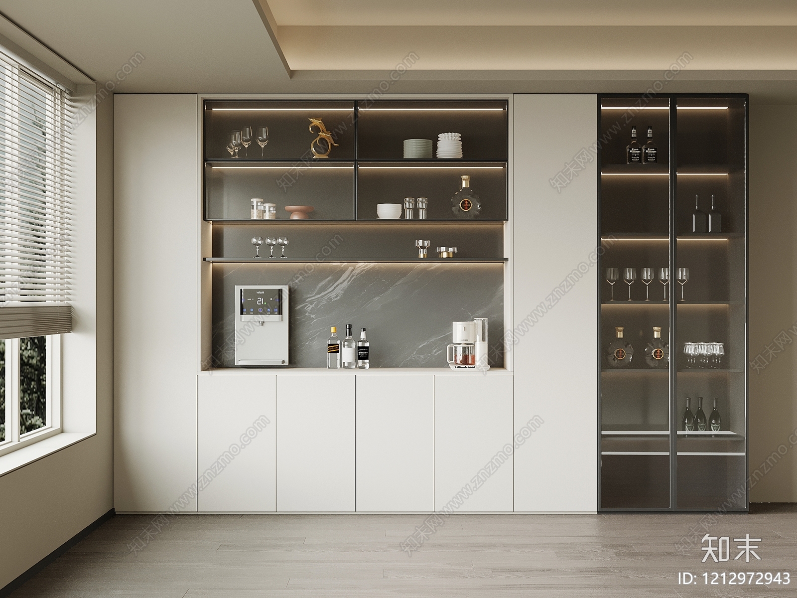现代简约酒柜3D模型下载【ID:1212972943】