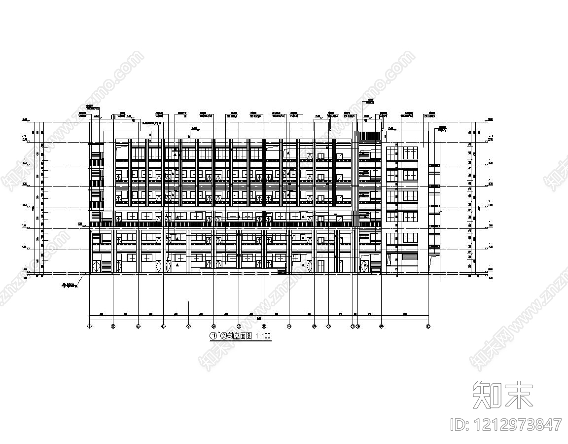 现代学校建筑cad施工图下载【ID:1212973847】