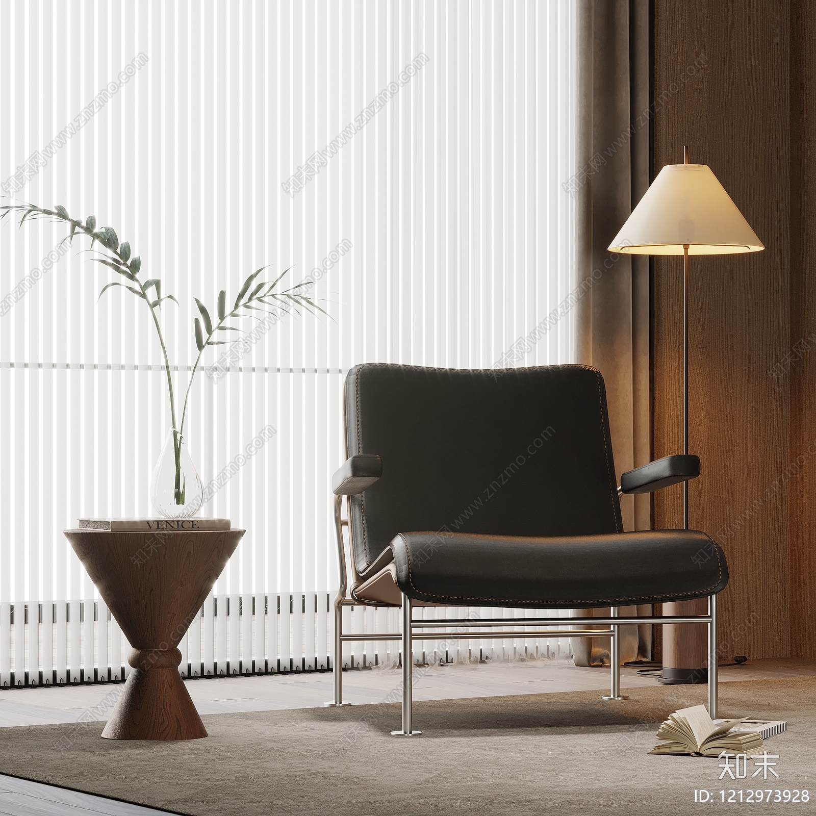 现代简约休闲椅3D模型下载【ID:1212973928】