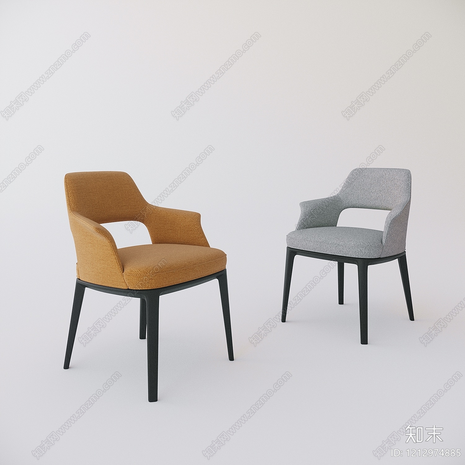 现代简约餐椅3D模型下载【ID:1212974885】