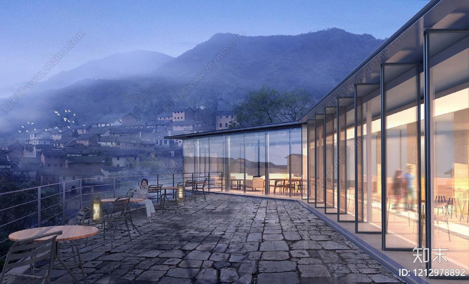 现代民宿建筑下载【ID:1212978892】