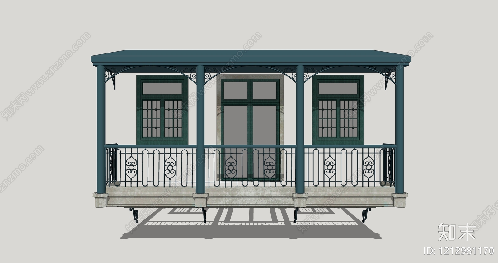 欧式复古风格建筑SU模型下载【ID:1212981170】