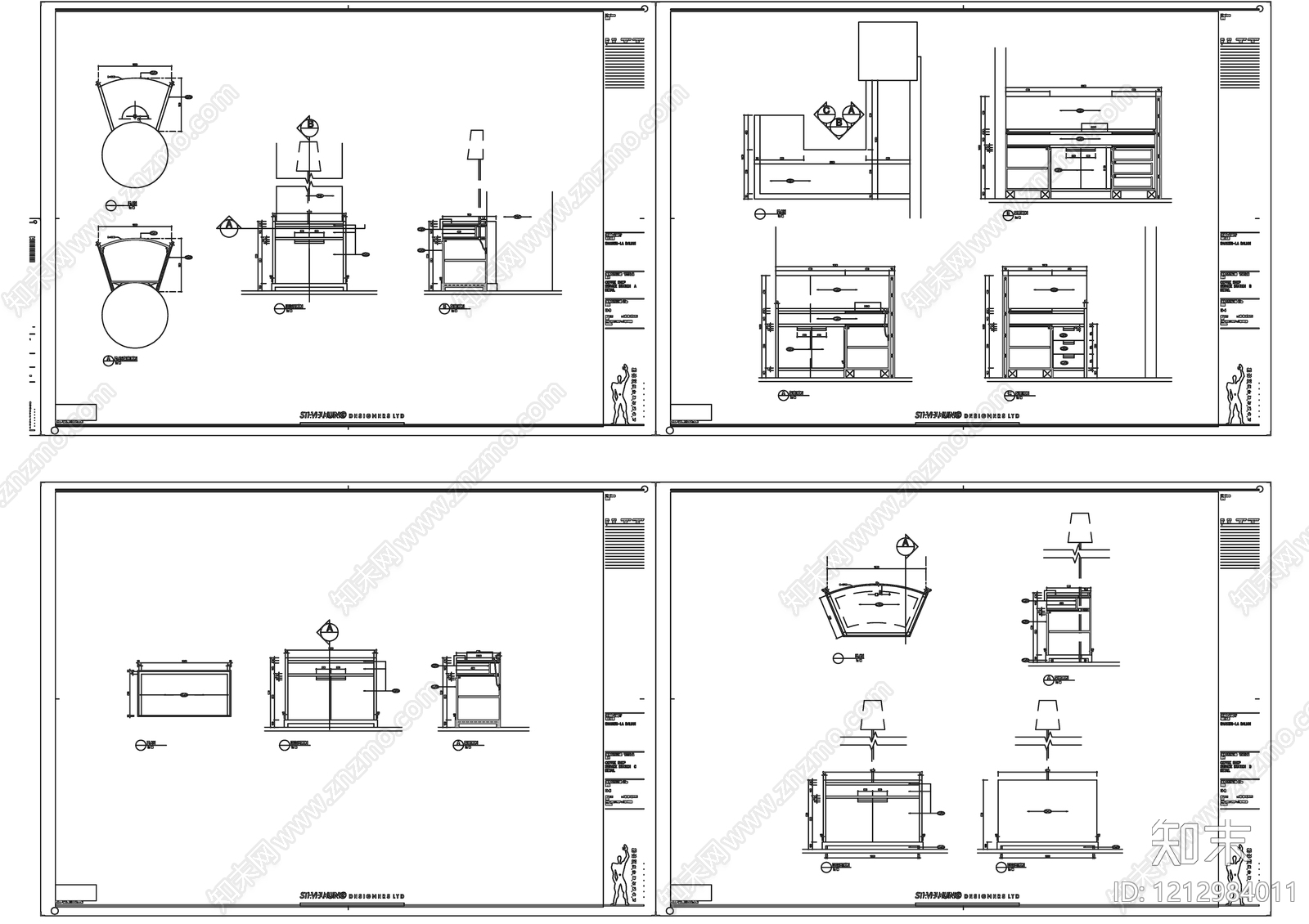 欧式柜子施工图下载【ID:1212984011】