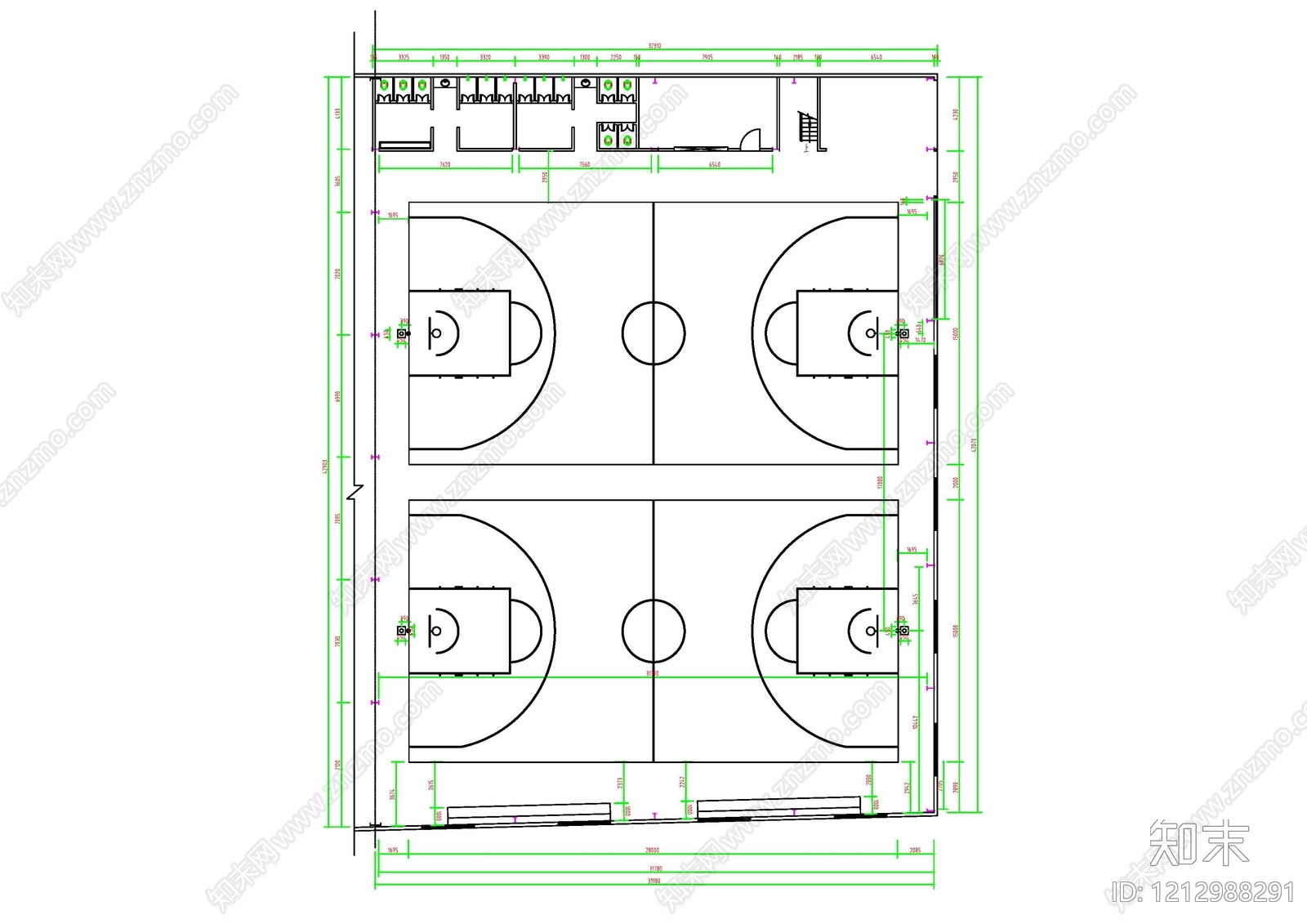 现代体育馆施工图下载【ID:1212988291】