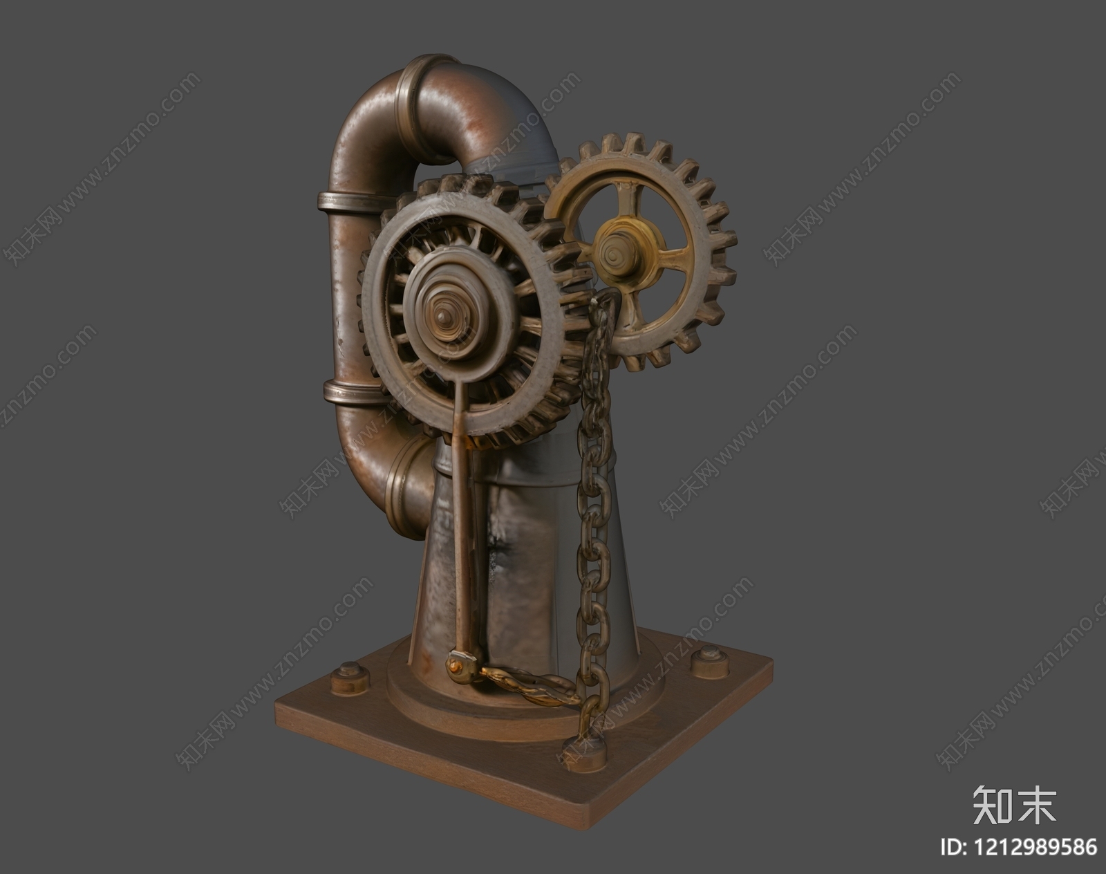 蒸汽朋克管道零件SU模型下载【ID:1212989586】