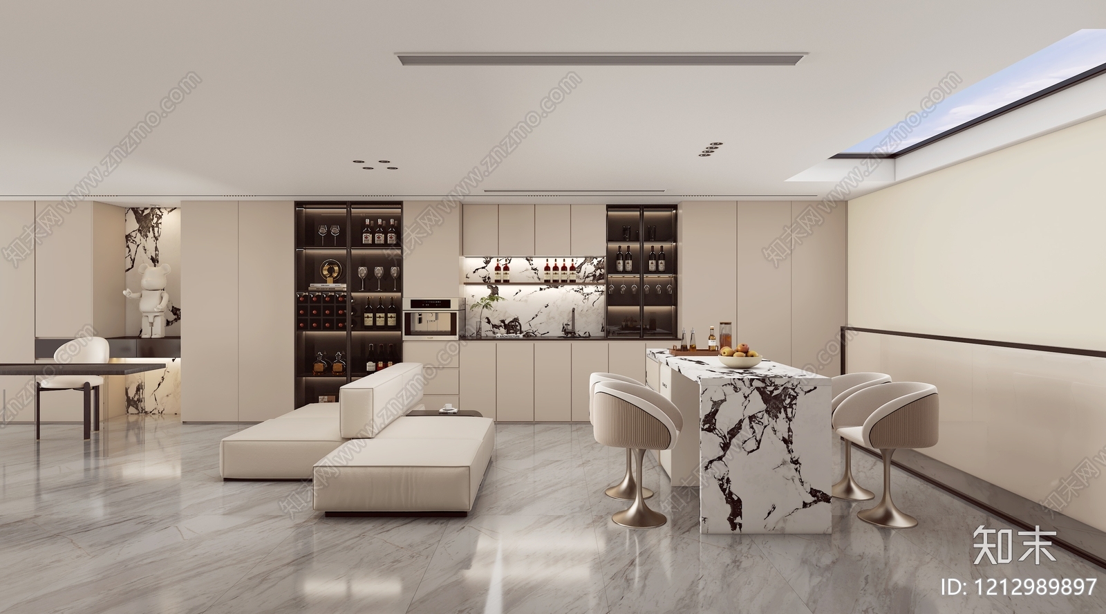 现代极简酒窖3D模型下载【ID:1212989897】