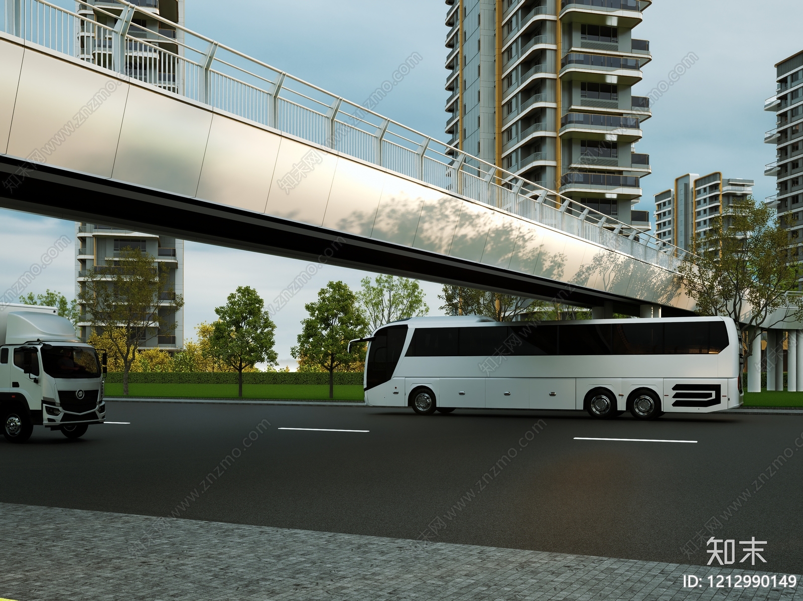 现代主义连廊SU模型下载【ID:1212990149】