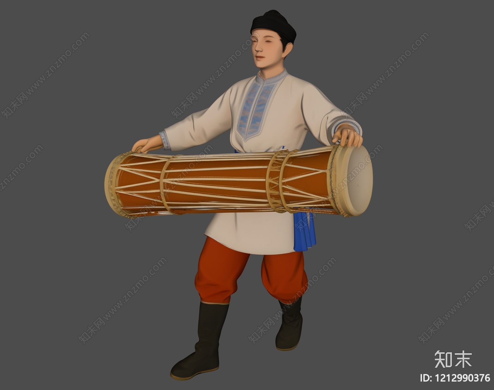 新中式虚拟人物SU模型下载【ID:1212990376】
