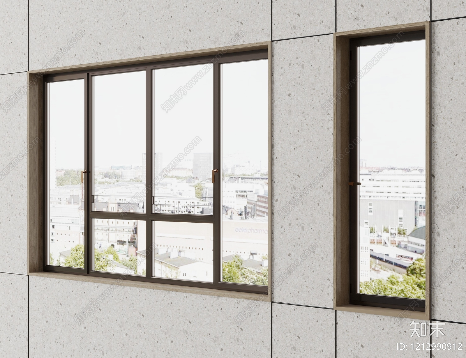 现代简约推拉窗SU模型下载【ID:1212990912】