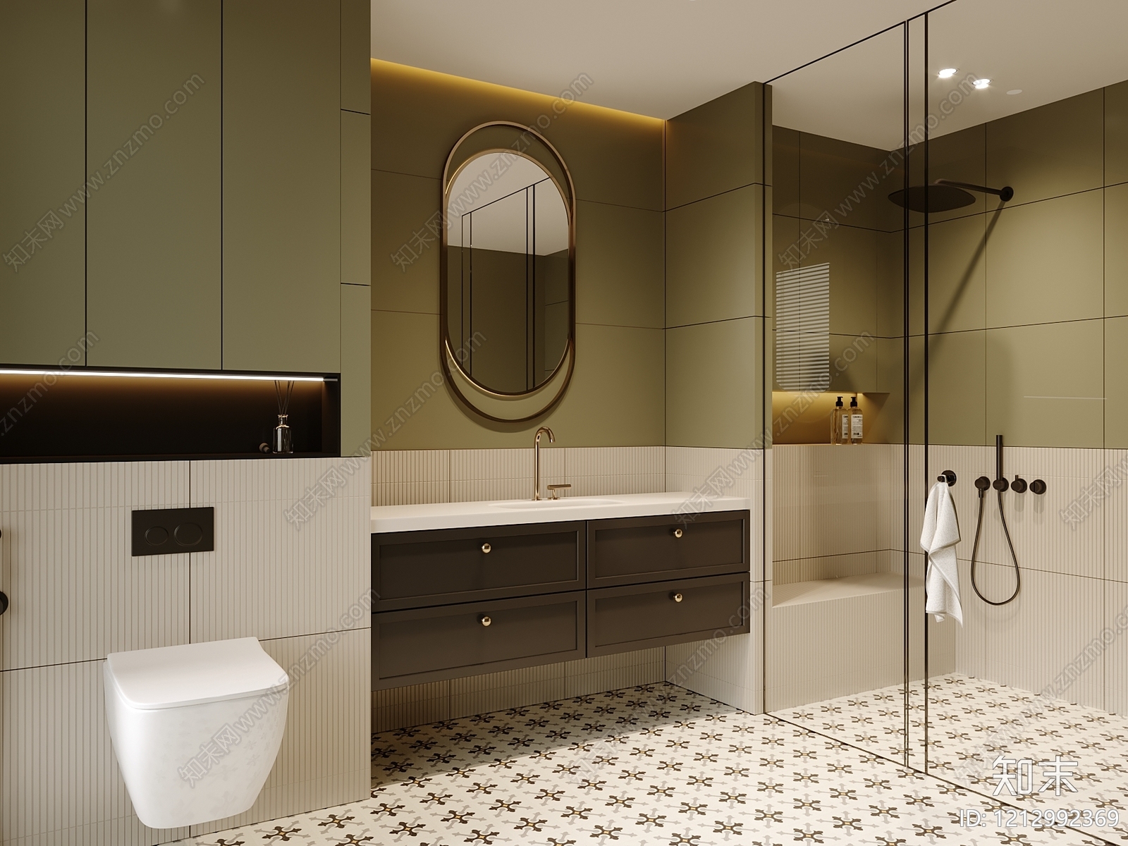 中古风卫生间3D模型下载【ID:1212992369】