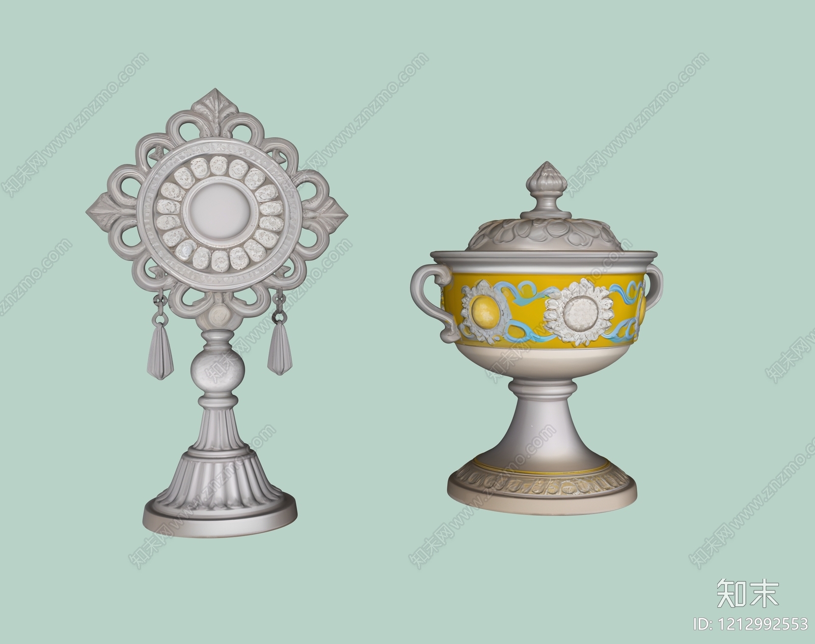 欧式景观灯SU模型下载【ID:1212992553】