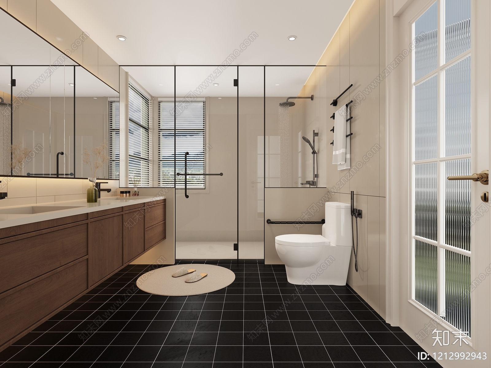 现代简约卫生间3D模型下载【ID:1212992943】