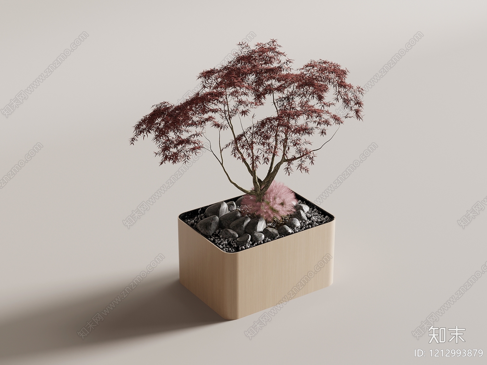 日式禅意盆景3D模型下载【ID:1212993879】
