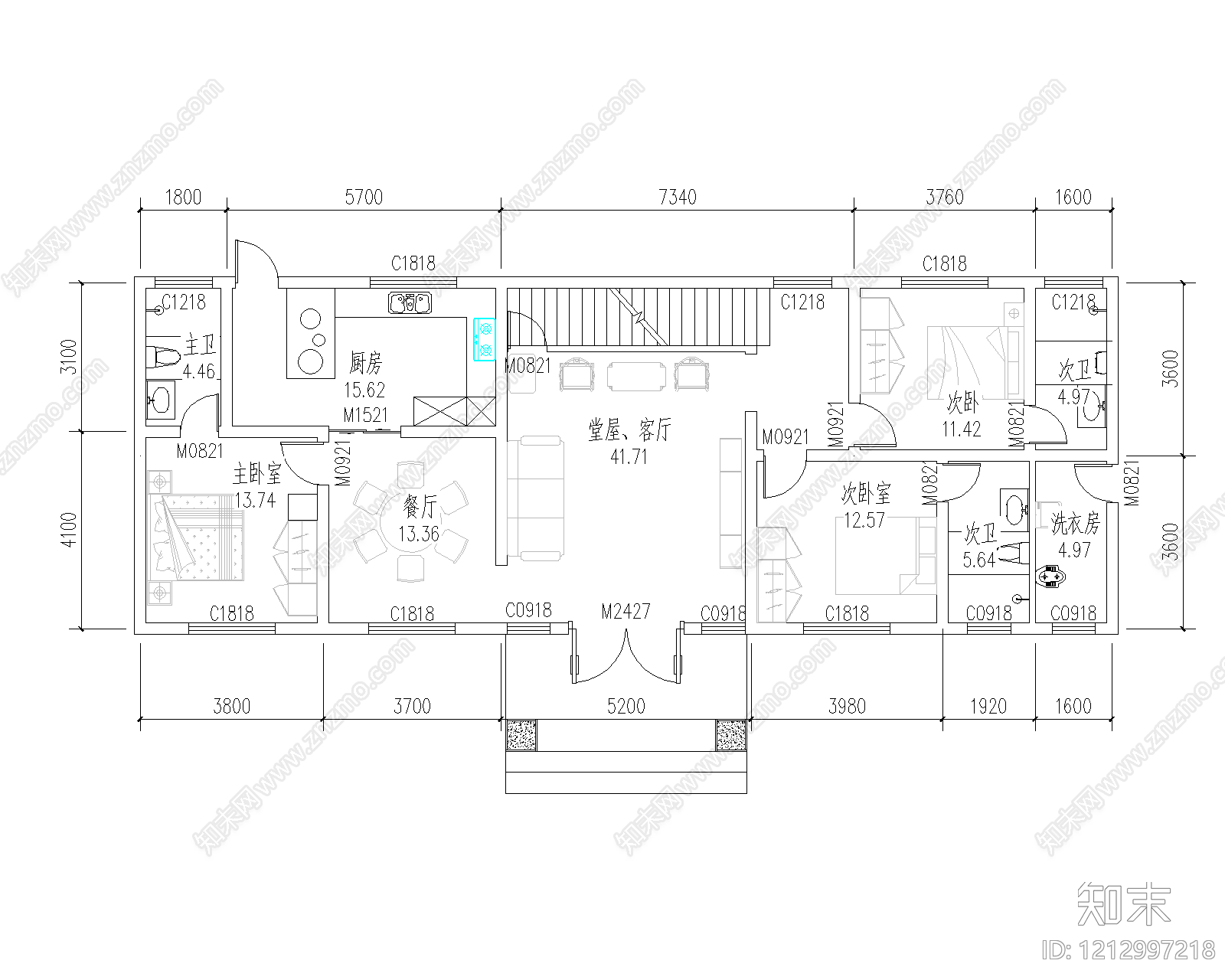 现代欧式别墅建筑cad施工图下载【ID:1212997218】