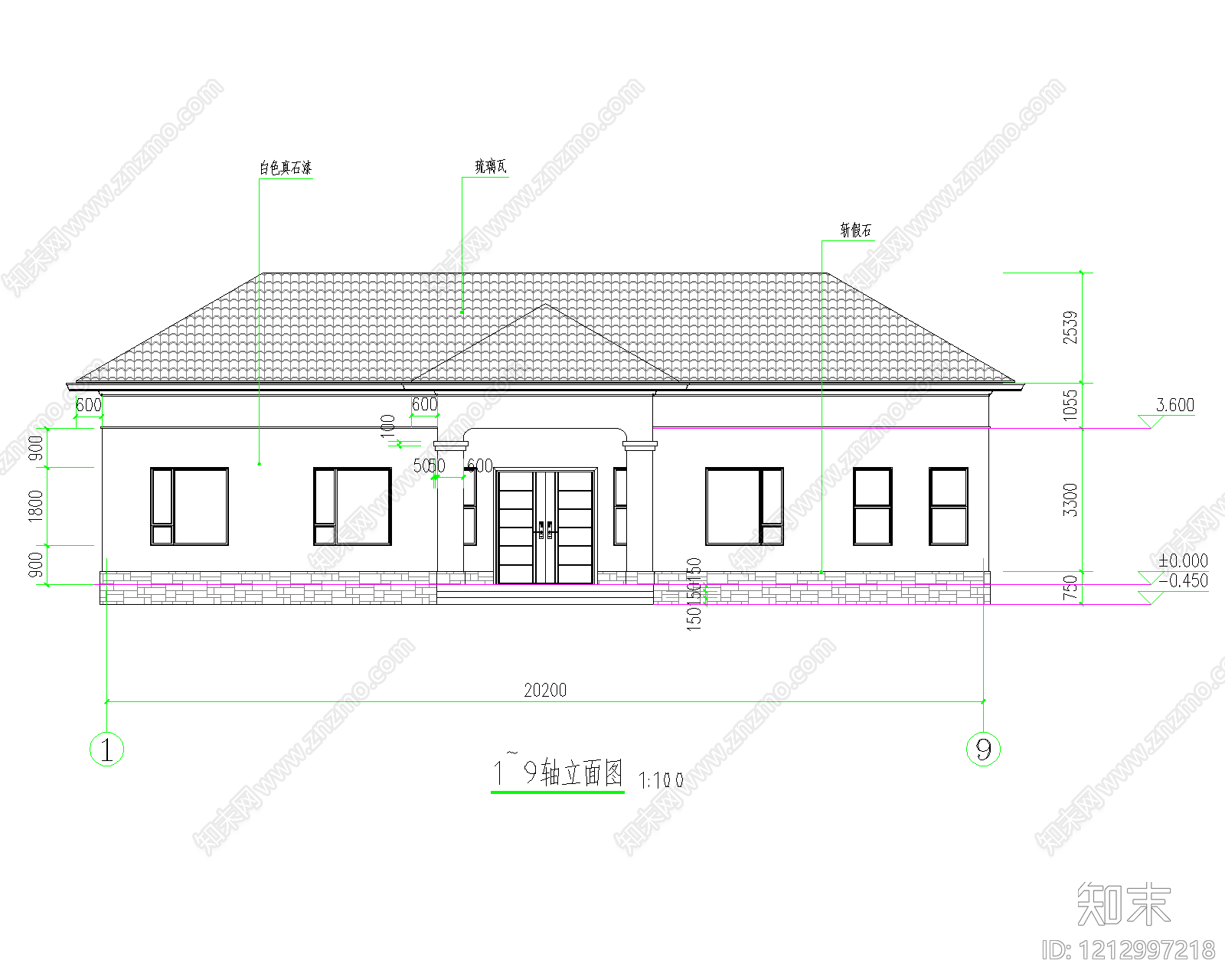 现代欧式别墅建筑cad施工图下载【ID:1212997218】