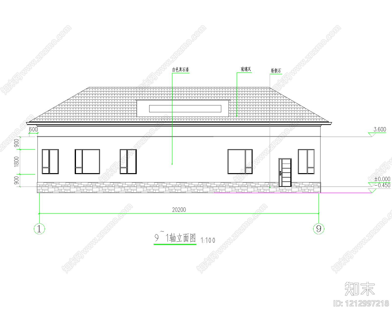 现代欧式别墅建筑cad施工图下载【ID:1212997218】