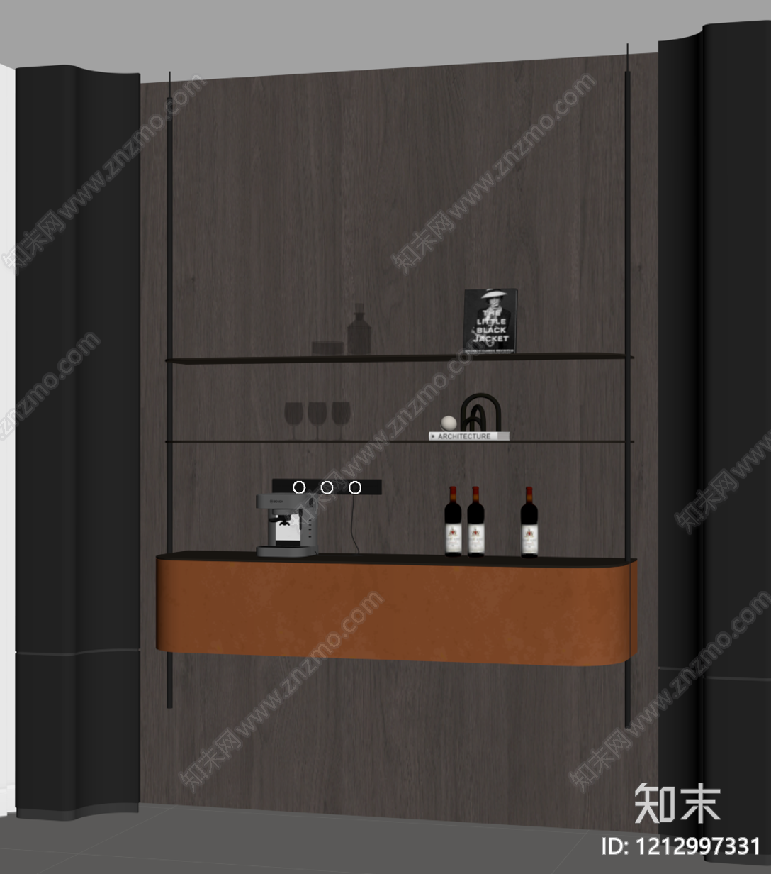 意式极简酒架SU模型下载【ID:1212997331】