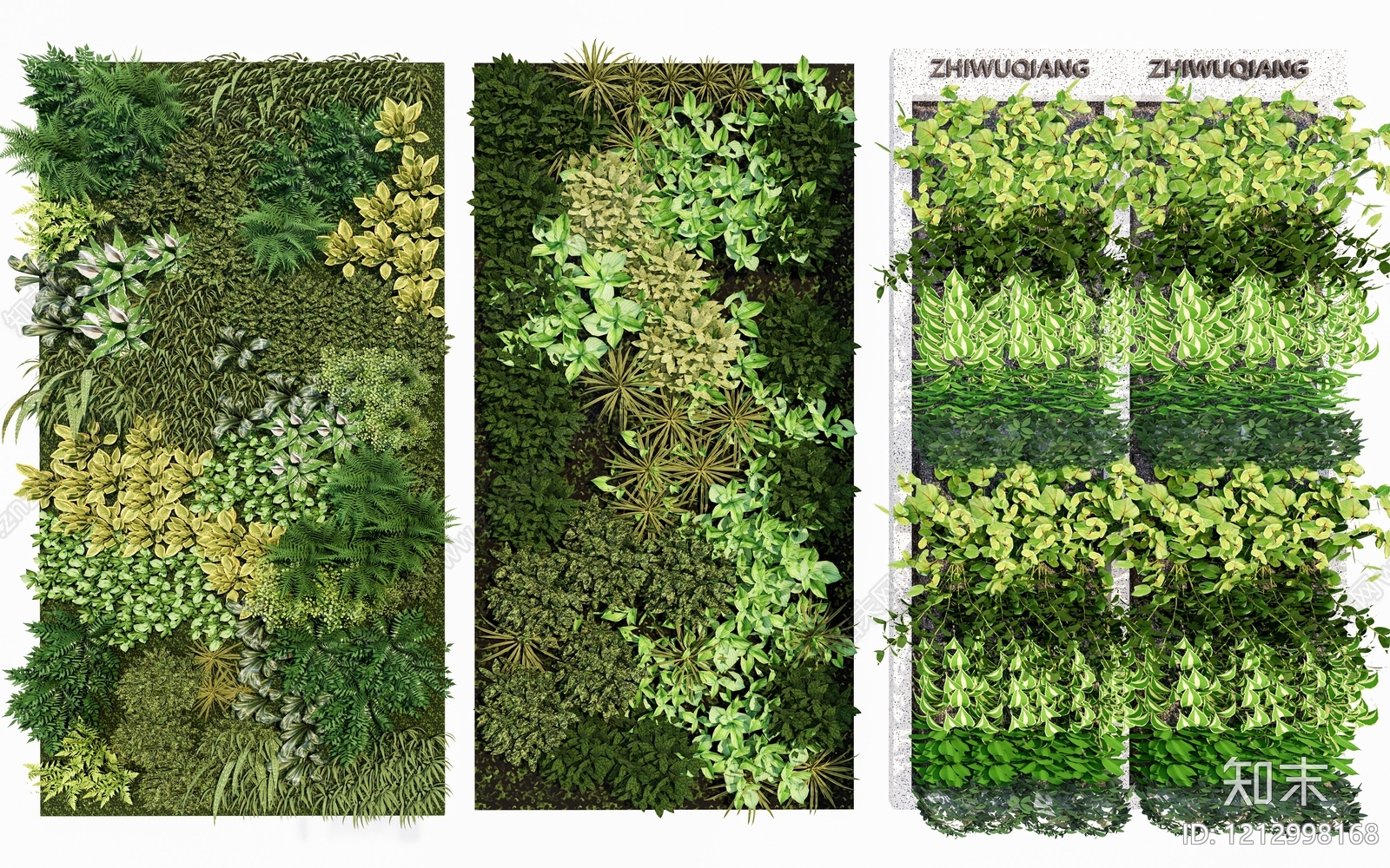 垂直绿化绿植墙SU模型下载【ID:1212998168】