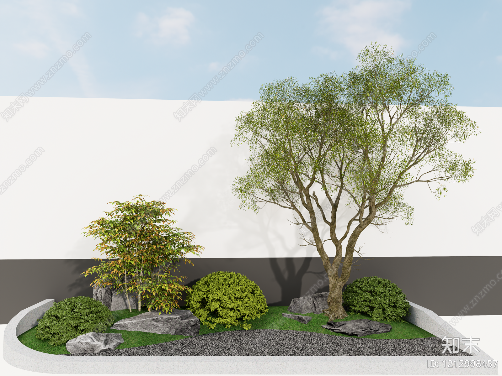 新中式景观其他植物SU模型下载【ID:1212998457】